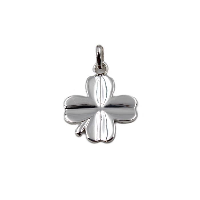 Pendentif trèfle à quatre feuilles porte bonheur argent 925 17mmx20mm - RC006442