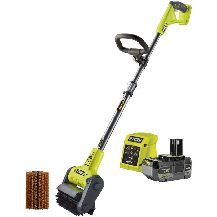Nettoyeur de sol RYOBI 18V One+ 1 batterie 4.0 Ah 1 chargeur RY18PCB 140 - vue 1