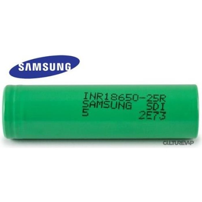 Batterie Pour Cigarette Electronique Accu samsung INR 18650-25R - 2500MAH -  Cdiscount Au quotidien