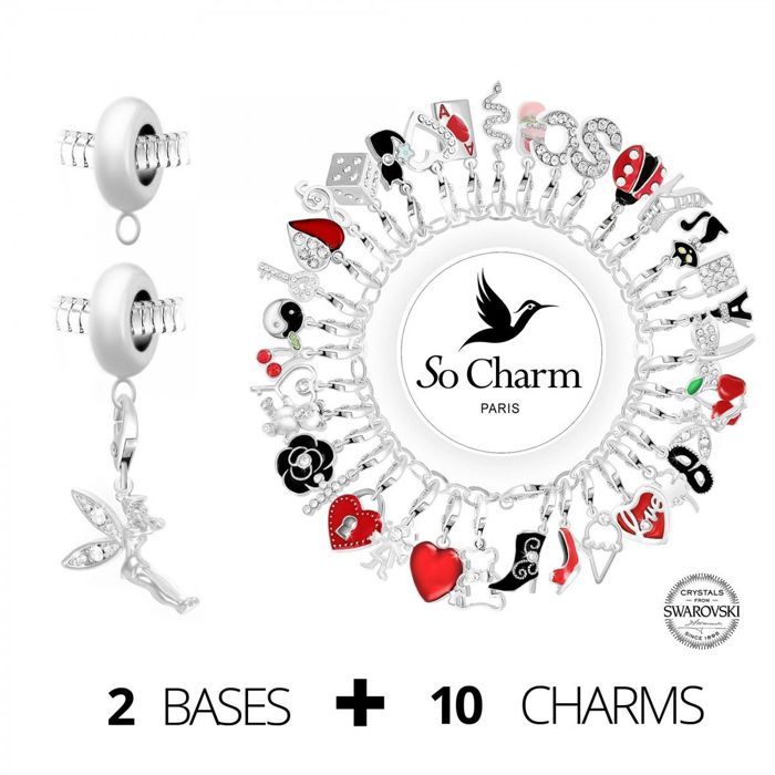 Box mensuelle SC Crystal - 10 charms breloques