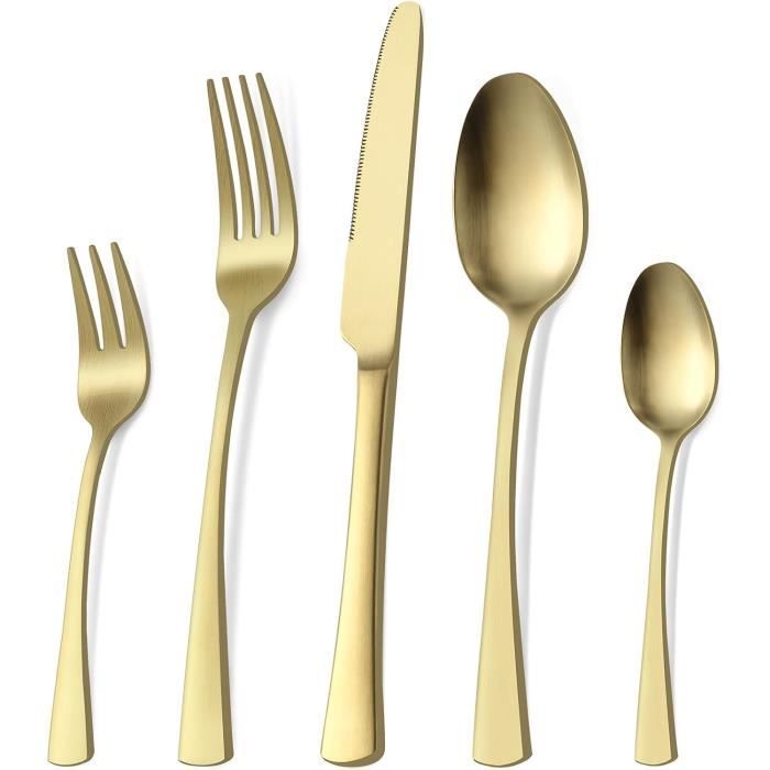 4 pièces/ensemble de couverts en argent ensemble d... – Grandado