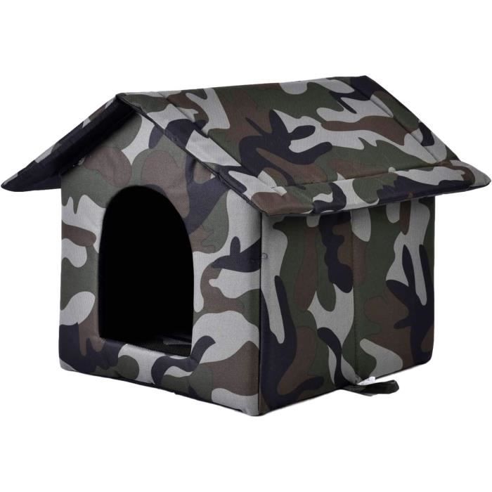 Maison pour Chat Extérieur | Hiver Chat Cabane Niche | Lit pour Chat