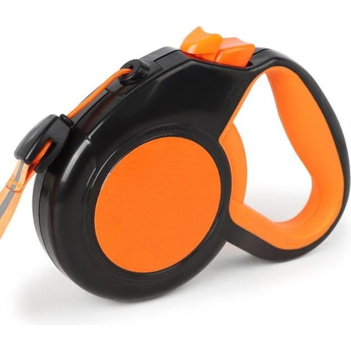 Meilleurs prix pour Laisse de chien rétractable pour chien enrouleur de 8m laisse de dressage jusqu’à 30kg laisse réglable Orange
