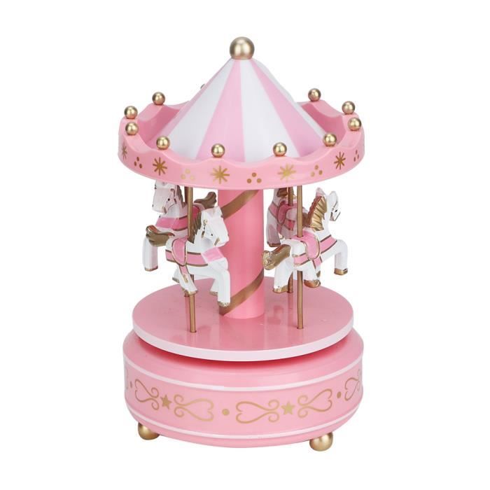 KOA Boîte à musique carrousel,Cadeaux pour les enfants 18 x 10.8 cm