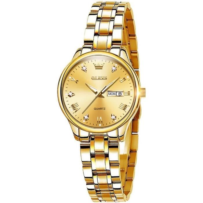 Montre - Acier inoxydable doré main image 1