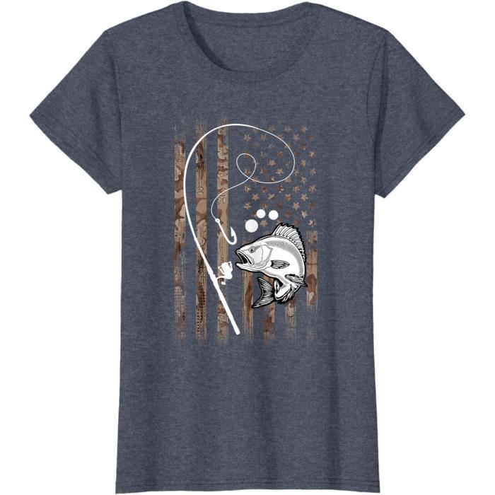 T-shirt Homme Coton Lourd Gildan Motif Pêcheur & Carpe - Coupe Loose Fit, Fait Sur Commande Neuf