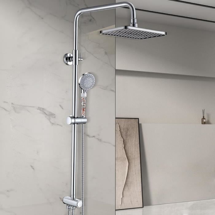 Pommeau De Douche à Effet Pluie HUODAY 12 Pouces Chromé LED - Neuf