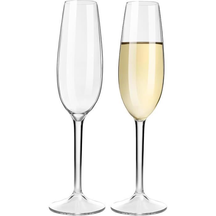 Pack de 4 coupes à champagne 20 cl en verre Lioare