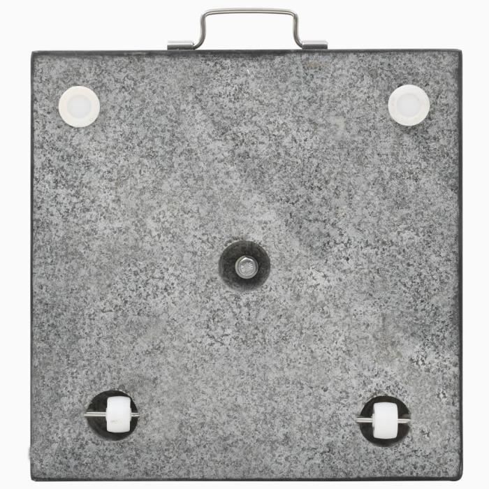 Socle de parasol - VINGVO - Granite 30 kg - Carré Noir - 2 roulettes - Adaptateur inclus