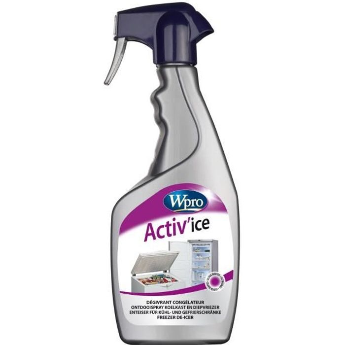 Spray dégivrant congélateur - WPRO - DEF 101 ActivIce - 500 ml - Gris - Élimine givre rapidement