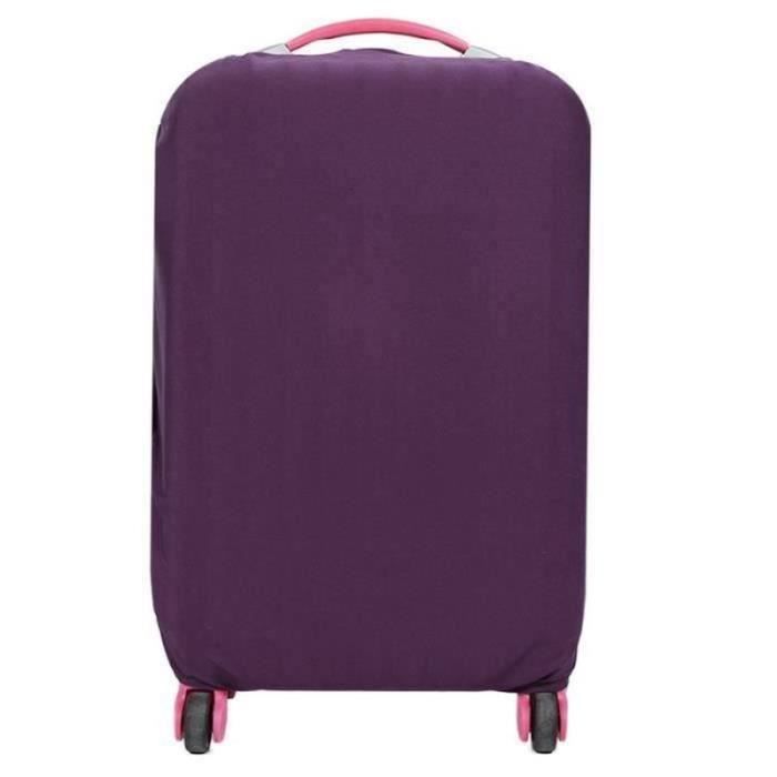 Housse De Protection Pour Valise 20 Pouces - Tissu Stretch, Fermeture Zip, Couleur Café - Anti-rayures Et Poussière - 8