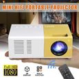 Mini Projecteur, 3000 Lumens 1080P Full HD Supporté Portable Vidéoprojecteur, Multimédia Cinéma Maison LED Rétroprojecteur, HDM A111-1