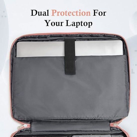 Housse Ordinateur Portable 15,6" Imperméable - Motif Rayures Arc-en-ciel, Rembourrée, Légère - 4