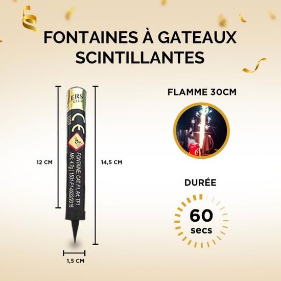 4 Bougie Fontaine + 5 Ballons Anniversaires + 1 Allume Bougie Anniversaire  Fontaine - Feu D Artifice Mariage- Bougies Fontaine - Feu Bengale 