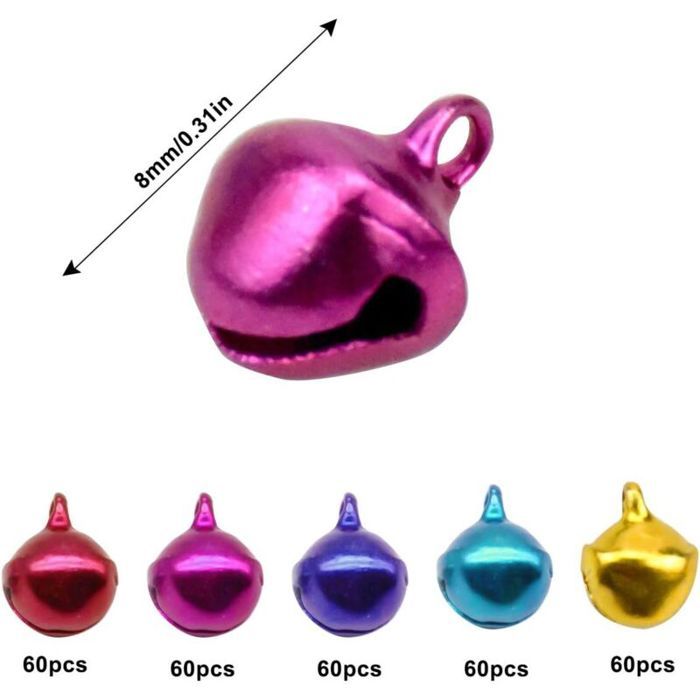300 Clochettes Grelots Métalliques 10mm/15mm/20mm - Dorés Et Argentés Pour DIY, Bijoux, Décoration De Noël