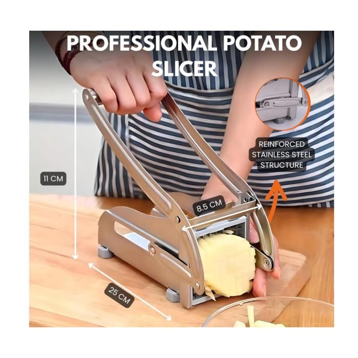 Coupe-Pommes De Terre Hasselback GDWD - Acier Inoxydable Avec Planche Bois