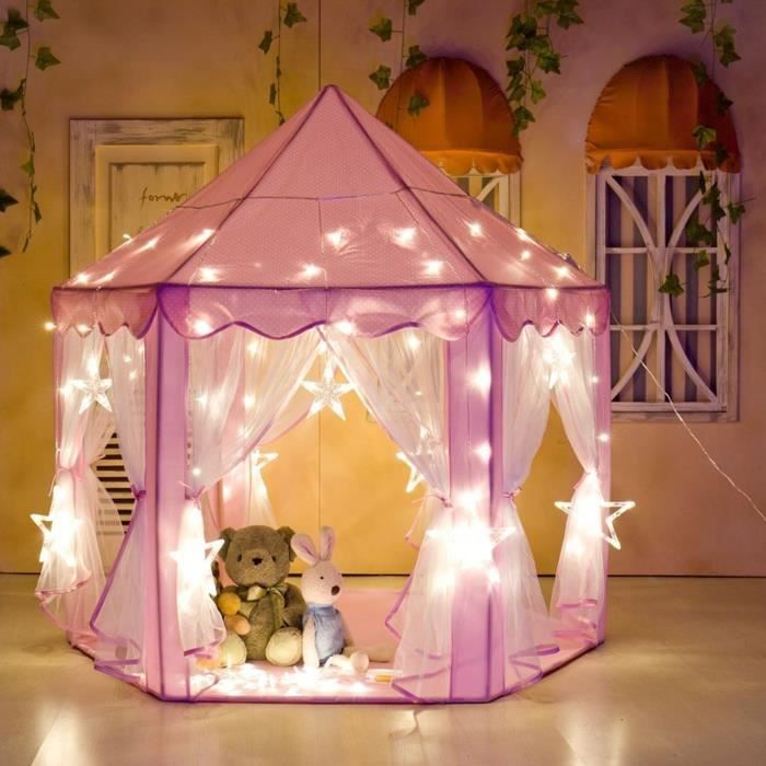 Portable Tente pour enfants Pliant Enfants Tentes Tipi Baby Play House  Grande Filles Rose Princesse Château Chambre d'enfant Décor