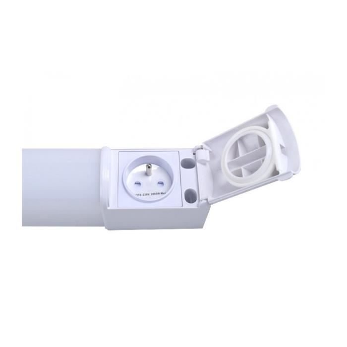 Blanc Chaud - Applique de salle de bain IP44 - avec interrupteur et prise -  8W Blanc Chaud - Cdiscount Maison