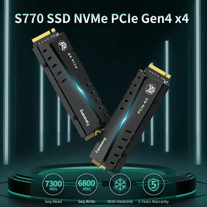 S770 2To PCIe 4.0 NVMe SSD M.2 2280 Disque SSD Interne à état