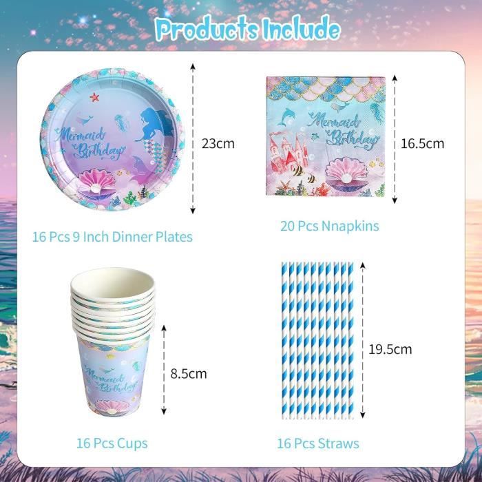 Kit Déco Anniversaire 3 Ans - Vaisselle, Ballons, Bannière, Nappe - Garçons & Filles - 6