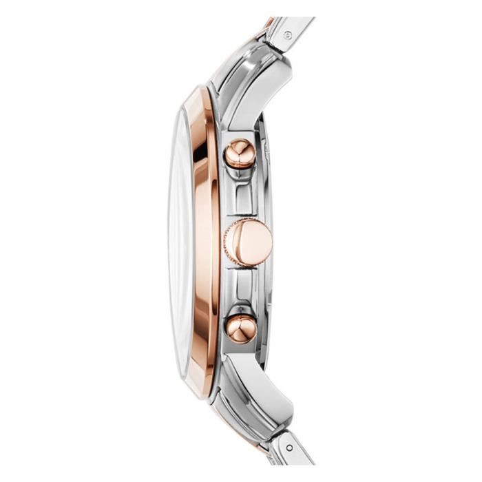 FOSSIL HOMME 44MM CHRONOGRAPHE ARGENT ACIER BRACELET BOITIER