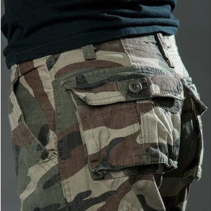 Homme pantalon treillis cargo pants Camouflage  brun - Cdiscount  Prêt-à-Porter