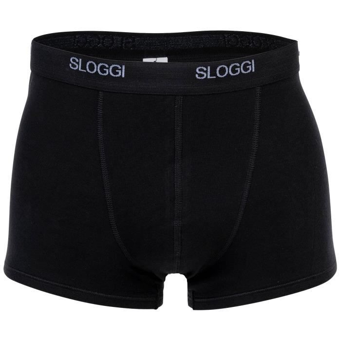 Sloggi Calecon Homme uni Paquet de 2 Noir Cdiscount Pret a Porter