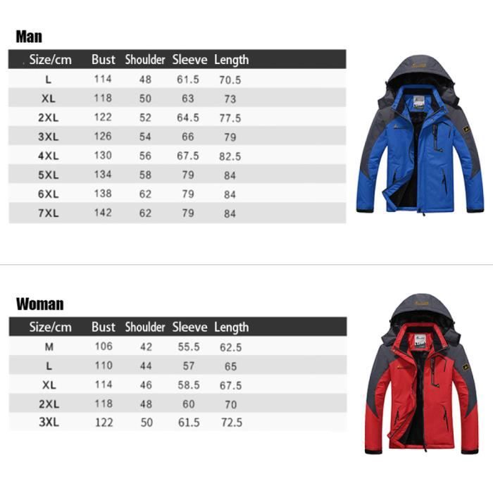 Parka d hiver unisexe pour hommes et femmes optique chaud coupe