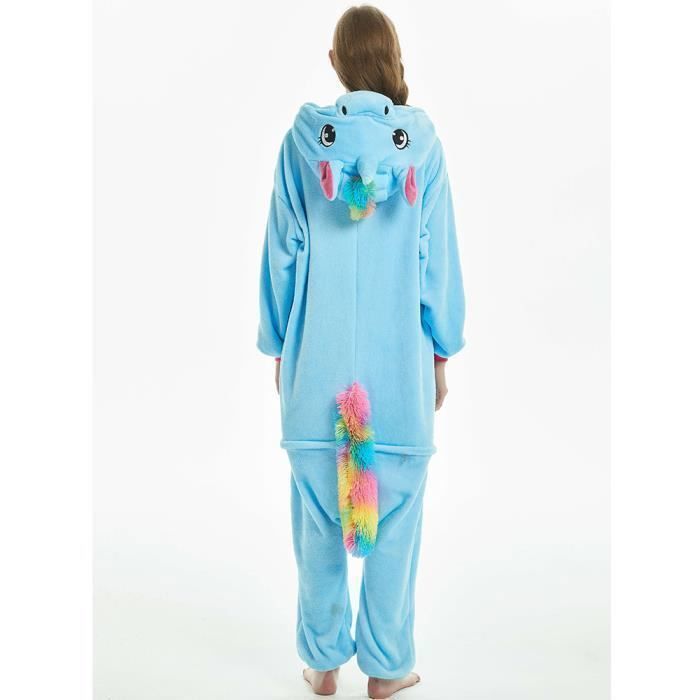Pyjama Une Pièce Adulte - Grenouillère En Flanelle Avec Capuche - Design Animal - Taille M - Confort Chaud Hiver
