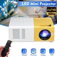 Mini Projecteur, 3000 Lumens 1080P Full HD Supporté Portable Vidéoprojecteur, Multimédia Cinéma Maison LED Rétroprojecteur, HDM A111-2