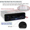 1 Din autoradio CD DVD Lecteur stéréo récepteur - Bluetooth FM AUX USB SD MP3 - Panneau Avant détachable - télécommande sans F[212]-2