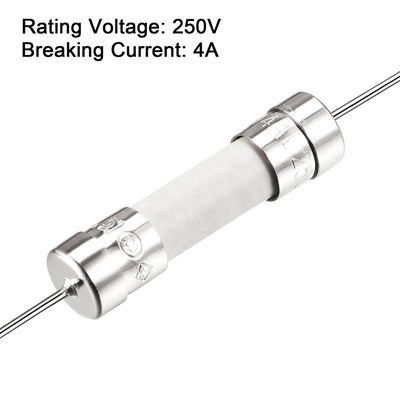 Sourcing Map 10Pcs Bas Coupure Pouvoir 6x25mm Cartouche Céra