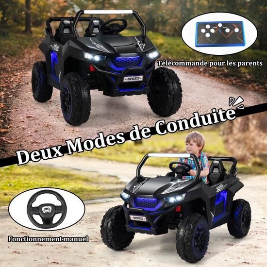 voiture electrique 12v avec telecommande parentale 2 places