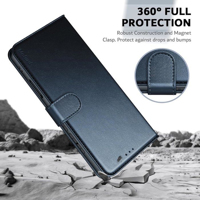 Coque Honor 400 5G Avec Rabat - En Cuir PU, Fentes Pour Cartes, Fonction Stand Et Protection Caméra Incluse