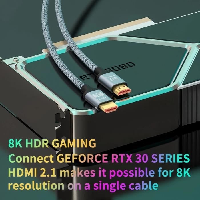 10m - 4K HDMI 2 0V - câble HDMI 4k 2.0 8K 2.1 vers HDMI, Support ARC 3D HDR  4K 60Hz Ultra HD pour commutateur - Cdiscount Informatique