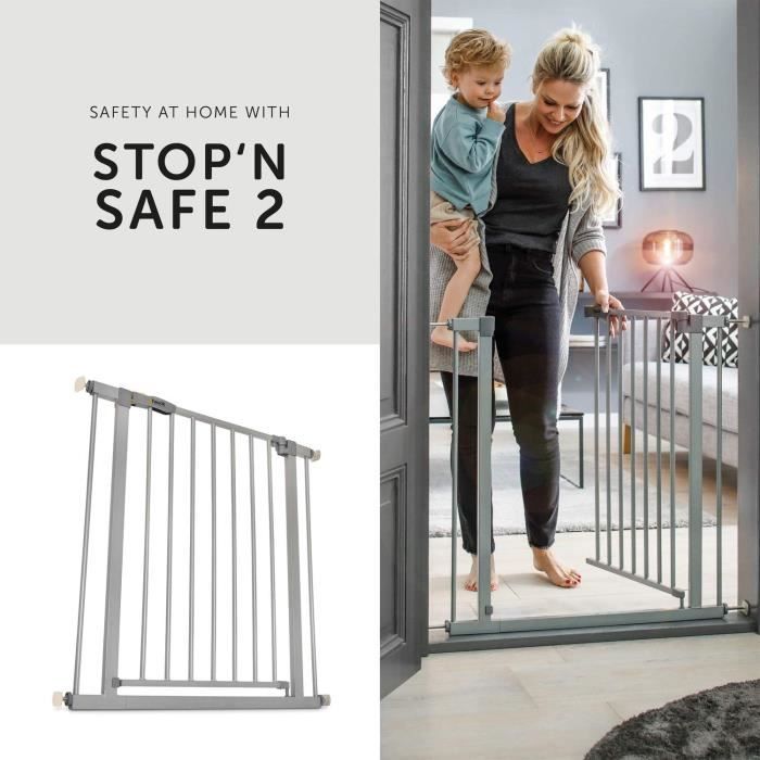 Barrières D'escaliers Et De Portes - Barrière Sécurité Enfants Stop 2 Incl.  9 / 84 À 89 Sans Percage Métal Gris - Cdiscount