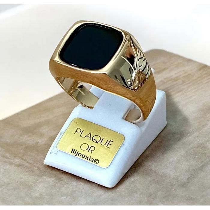 Bague Chevalière Plaqué Or 18 Carats - Neuve Sans Emballage, Style Classique Et élégant