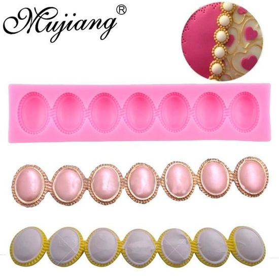 Moule Moules En Silicone Pour Gateaux Perle Bijoux Bordure Outils De Decoration De Gateaux Fondant Et Cupcakes Type Cc7 Cdiscount Maison