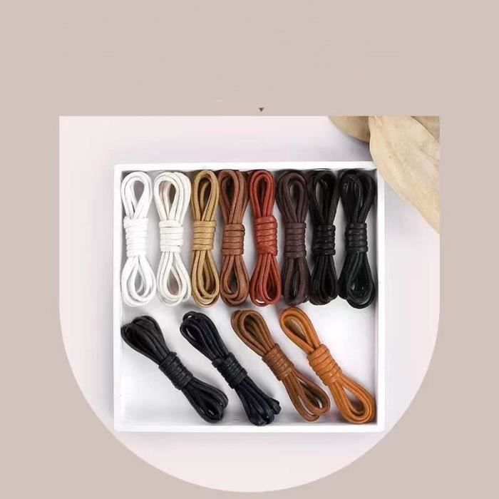 Bottines crantées à lacets en cuir noir femme | La Halle