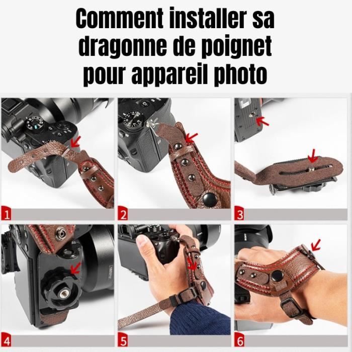 Sangle Appareil Photo Canon Sangle Pour Appareil Photo Reflex - 150 Cm, Réglable, Confortable, Antidérapante - Design Vintage Sangle Polyester Pu Respirante