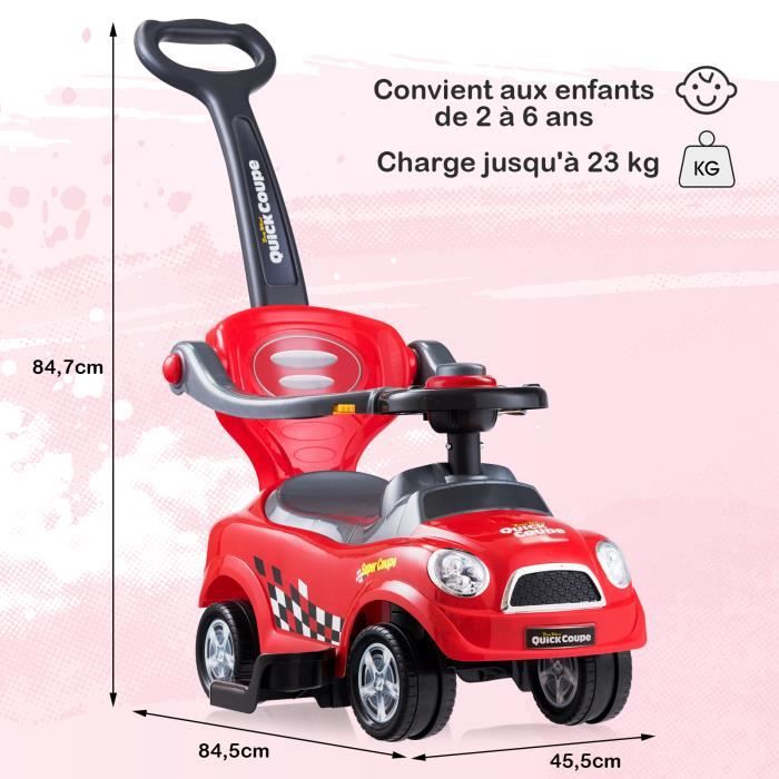 3 in 1 kinderscooter - afneembare zitting - in hoogte verstelbaar - grote LED-wielen - voor kinderen van 2
