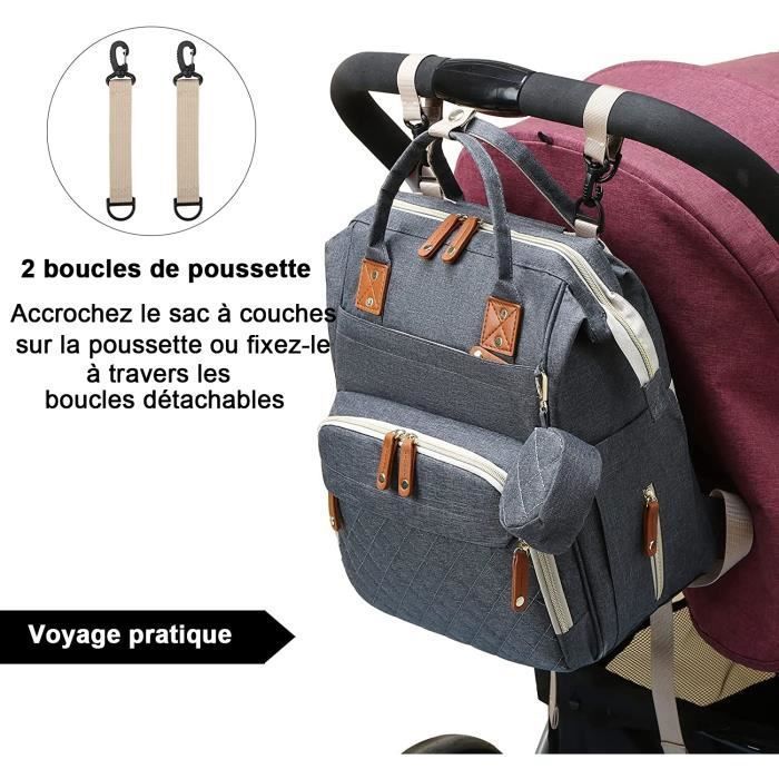 Sac à langer, Sac à Dos à Langer – Grande Capacité Sac à Couches