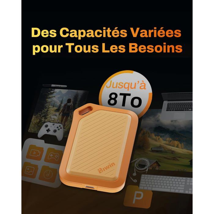 Ssd Router Pro 2000 PR2000 SSD Externe 2To, 2000 Mo/s, IP67 Étanche, USB-C 3.2 Gen2x2 ...