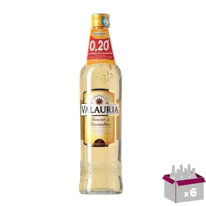 Muscat de Rivesaltes Valauria - Vin Doux Naturels - 15,5%vol - 75cl x6
