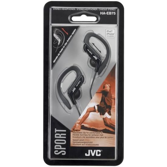 JVC HA-EB75-S-E Casque clip sport Argent
