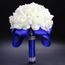 Bleu La Tenue Bouquet De Mariée De Fleurs Bulle Simulation De Mariage