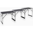 Lot de 3 tables à tapisser - MEISTER - Tables multifonctions - En aluminium - Hauteur réglable-0