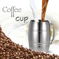 450ML Tasse de thé café bol Mug potable en acier inoxydable-0