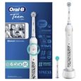 Oral-B Teen Brosse à Dents Électrique Rechargeable, 1 Manche, 1 Brossette, Technologie 3D, Élimine jusqu’à 100 % plaque dentaire-0