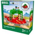 Brio World Plaque Tournante et Personnage - Accessoire pour circuit de train en bois - Ravensburger - Mixte dès 3 ans - 33476-0